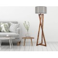 Stojací lampa Macka 166 cm hnědá/lesklá šedá