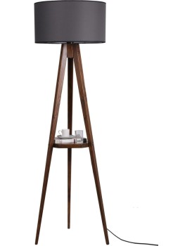 Stojací lampa Sehbali I 176 cm hnědá/šedá