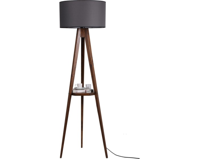 Stojací lampa Sehbali I 176 cm hnědá/šedá