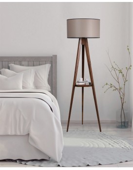 Stojací lampa Sehbali Ceviz 153 cm ořechová