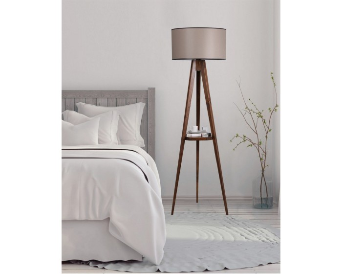 Stojací lampa Sehbali Ceviz 153 cm ořechová