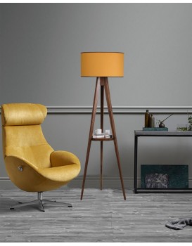 Stojací lampa Sehbali Ceviz 153 cm žlutá