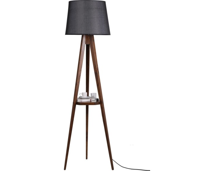 Stojací lampa Sehbali III 160 cm hnědá/šedá