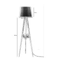 Stojací lampa Sehbali III 160 cm hnědá/šedá