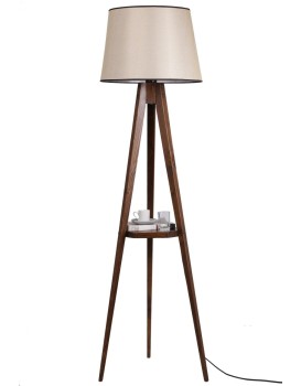 Stojací lampa Sehbali III 160 cm hnědá/béžová