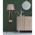 Stojací lampa Sehbali III 160 cm hnědá/hnědá