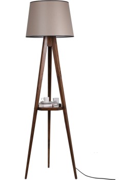 Stojací lampa Sehbali III 160 cm hnědá/hnědá