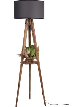 Stojací lampa Sehbali IV 153 cm hnědá/šedá