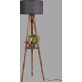 Stojací lampa Sehbali IV 153 cm hnědá/šedá