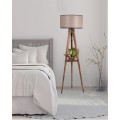 Stojací lampa Sehbali IV 153 cm hnědá/hnědá