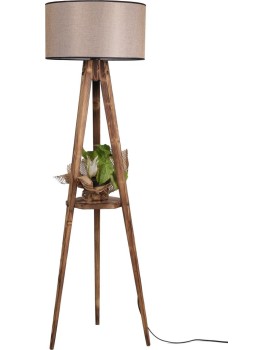 Stojací lampa Sehbali IV 153 cm hnědá/hnědá