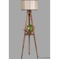 Stojací lampa Sehbali IV 153 cm hnědá/béžová