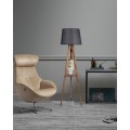 Stojací lampa Sehbali V 160 cm hnědá/černá