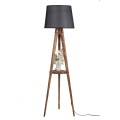 Stojací lampa Sehbali V 160 cm hnědá/černá