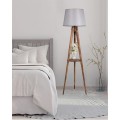Stojací lampa Sehbali V 160 cm hnědá/šedá