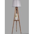 Stojací lampa Sehbali V 160 cm hnědá/šedá