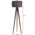 Stojací lampa Lambader 153 cm hnědá/šedá