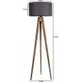 Stojací lampa Tripod Ceviz 153 cm šedá