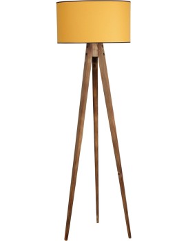 Stojací lampa Lambader 153 cm hnědá/žlutá