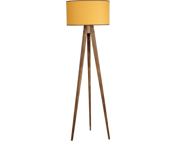 Stojací lampa Lambader 153 cm hnědá/žlutá
