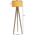 Stojací lampa Lambader 153 cm hnědá/žlutá