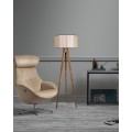 Stojací lampa Lambader 153 cm hnědá/béžová