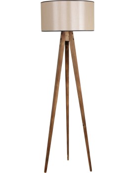 Stojací lampa Lambader 153 cm hnědá/béžová