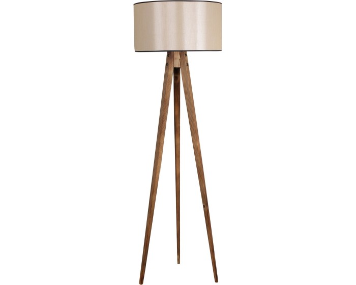 Stojací lampa Lambader 153 cm hnědá/béžová