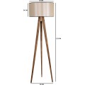 Stojací lampa Lambader 153 cm hnědá/béžová