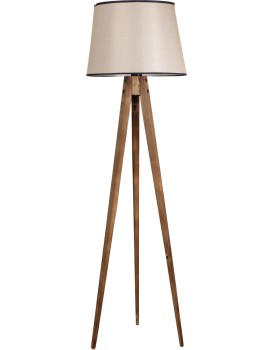 Stojací lampa Lambader 160 cm hnědá/béžová