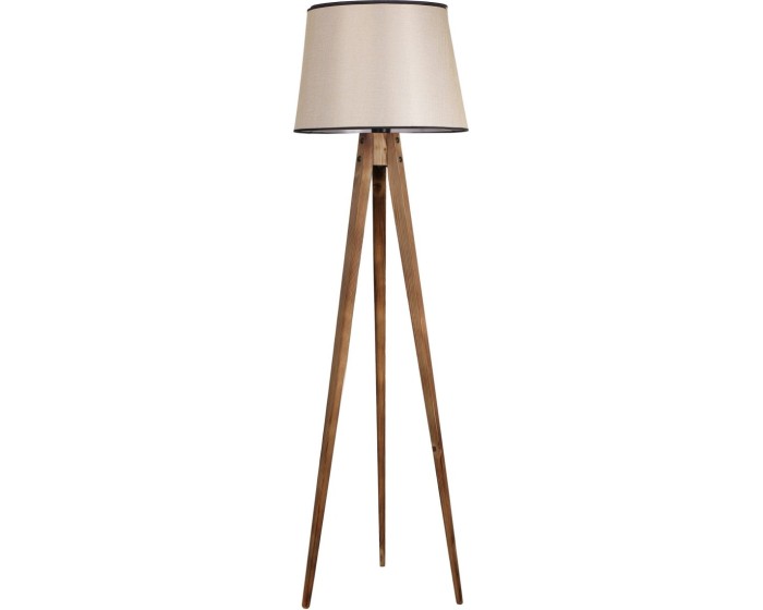 Stojací lampa Lambader 160 cm hnědá/béžová