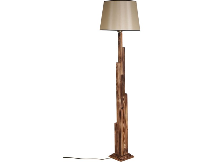 Stojací lampa Yanik I 165 cm hnědá/béžová