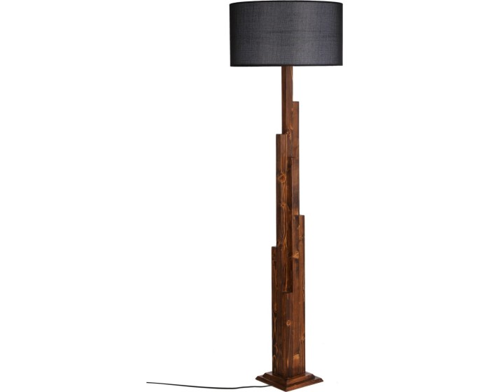 Stojací lampa Yanik II 160 cm hnědá/černá