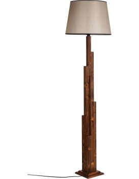 Stojací lampa Yanik III 165 cm hnědá/béžová