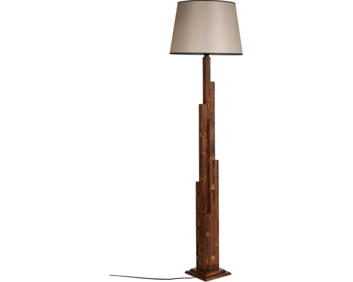 Stojací lampa Yanik III 165 cm hnědá/béžová