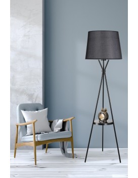 Stojací lampa Venedik 165 cm černá