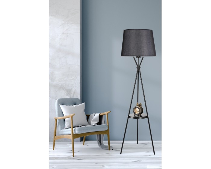 Stojací lampa Venedik 165 cm černá