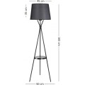 Stojací lampa Venedik 165 cm černá