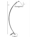 Stojací lampa Hilal 170 cm světle šedá