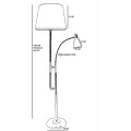 Stojací lampa Forza Altıgen 165 cm žlutá