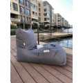 Sedací vak ve tvaru lenošky Daybed šedý