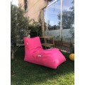 Sedací vak ve tvaru lenošky Daybed růžový