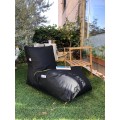 Sedací vak ve tvaru lenošky Daybed černý