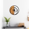 Dekorativní nástěnné hodiny WALLIE CIRCLE 56 cm ořech/černé