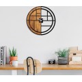 Dekorativní nástěnné hodiny WALLIE ORGANIC 56 cm ořech/černé