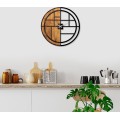 Dekorativní nástěnné hodiny WALLIE ORGANIC 56 cm ořech/černé
