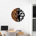 Dekorativní nástěnné hodiny WALLIE TREE 56 cm černé/ořech