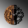 Dekorativní nástěnné hodiny WALLIE TREE 56 cm černé/ořech