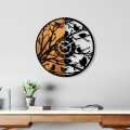 Dekorativní nástěnné hodiny WALLIE WOODEN 56 cm ořech/černé