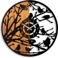 Dekorativní nástěnné hodiny WALLIE WOODEN 56 cm ořech/černé